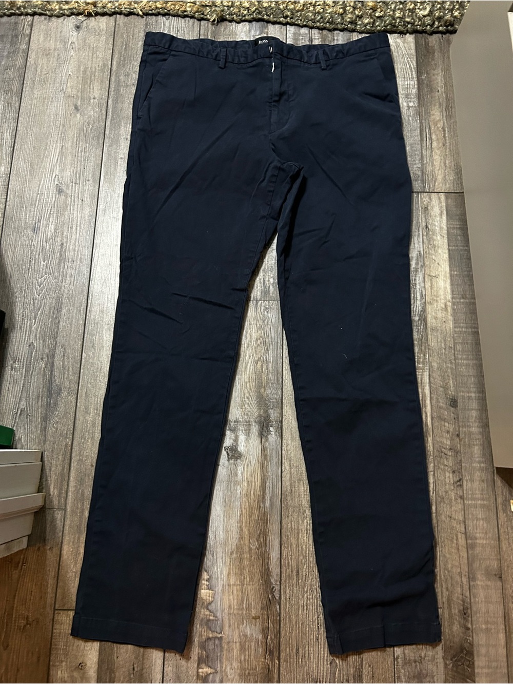 Hugo Boss Dark Navy Slim Chinos pants trousers